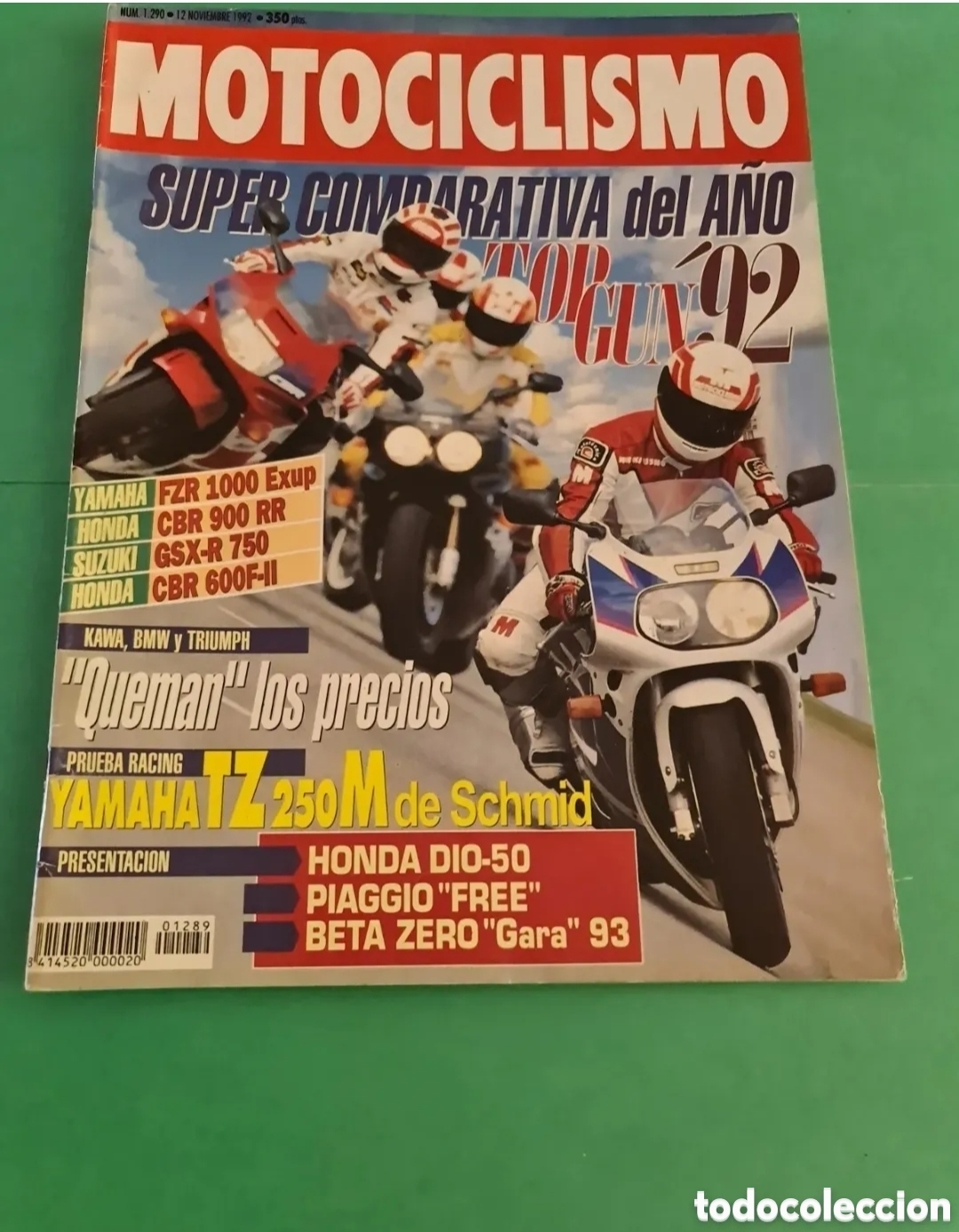Sports collectibles: Revista Motociclismo, a&ntilde;o 1992.