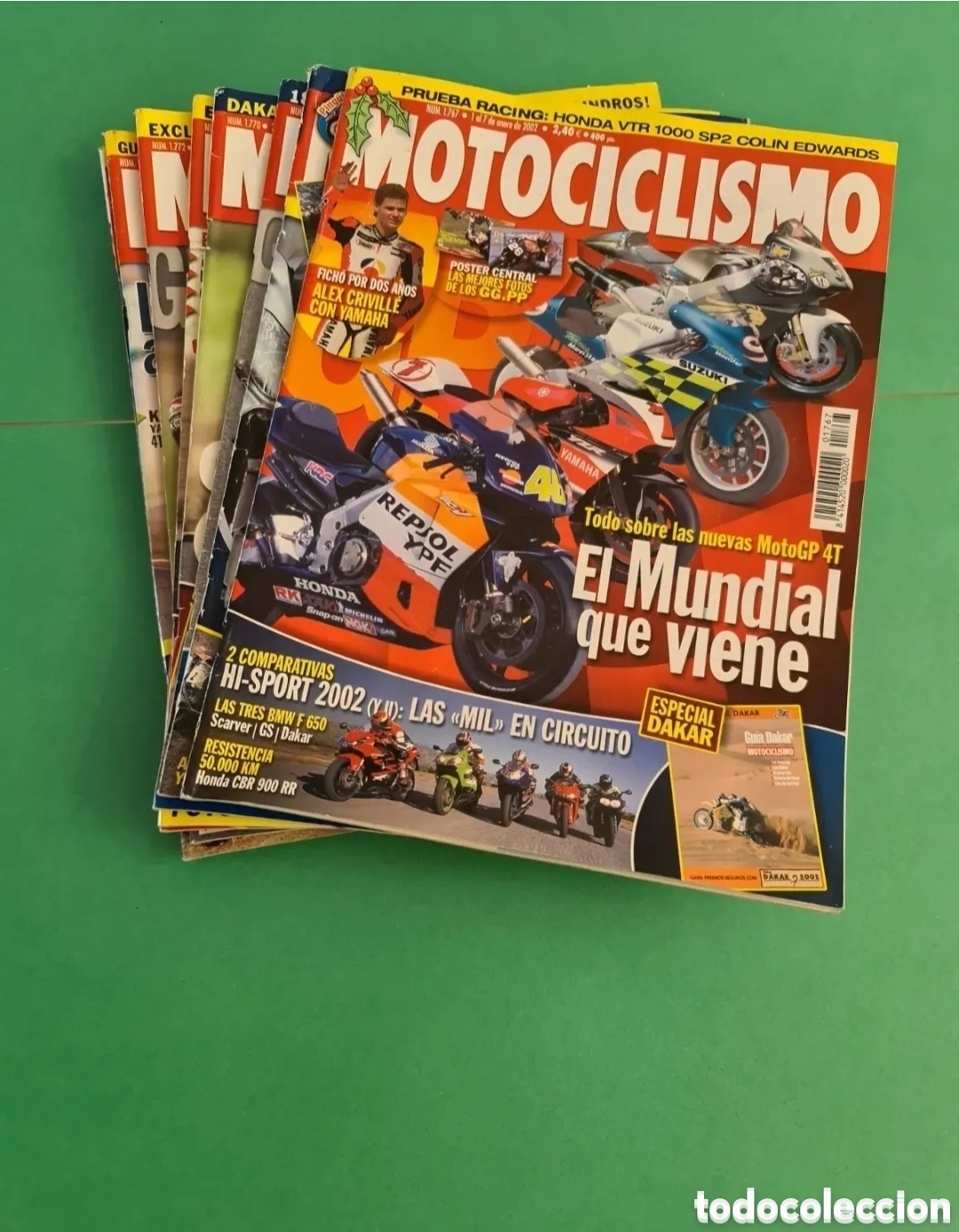 Sports collectibles: Lote 8 revistas Motociclismo, a&ntilde;o 2002
