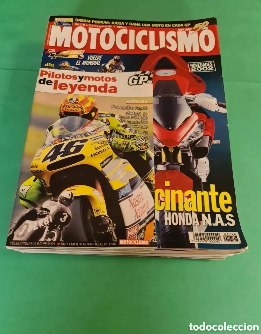 Sports collectibles: Lote de 11 revistas motociclismo/ A&ntilde;o 2001