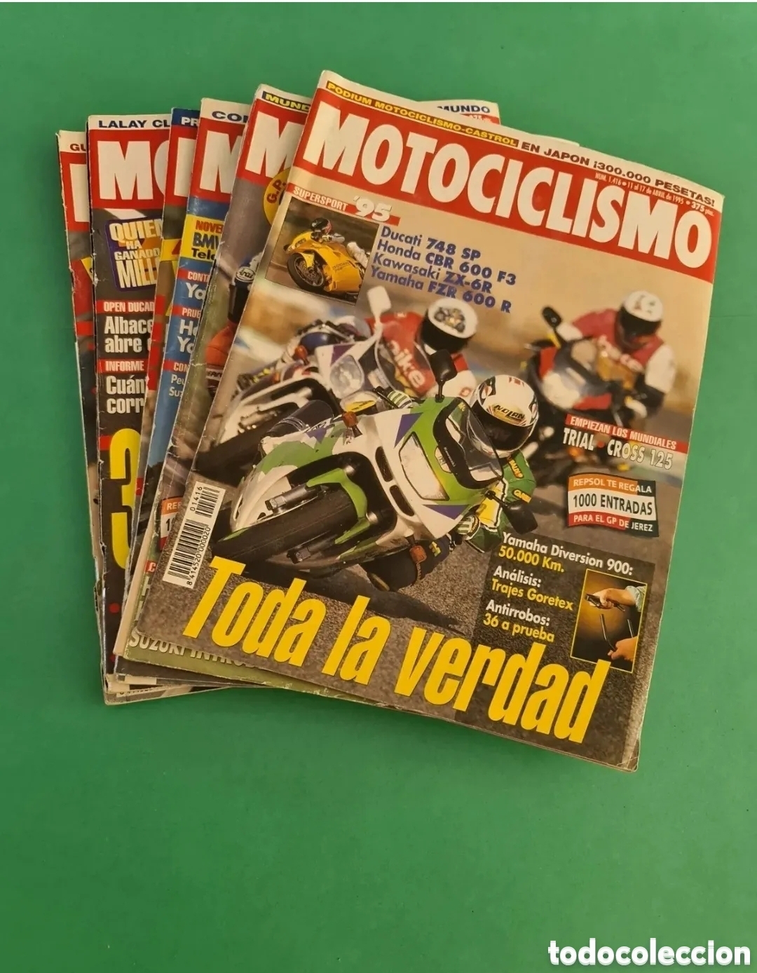 Colecionismo desportivo: Lote 6 revistas Motociclismo, a&ntilde;o 1995