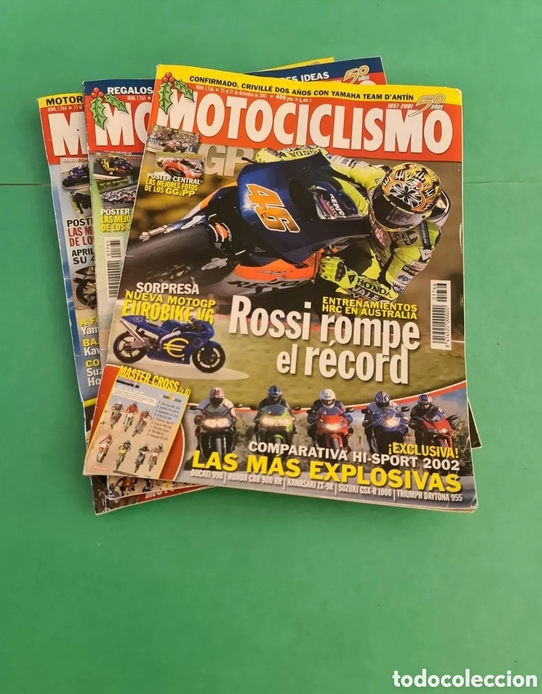 Colecionismo desportivo: Lote 3 Revistas Motociclismo, A&ntilde;o 2001.