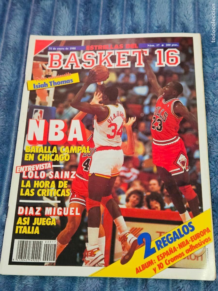 Sports collectibles: REVISTA ESTRELLAS DEL BASKET - N&ordf; 17 CON POSTER - JORDAN - OLAJUWON