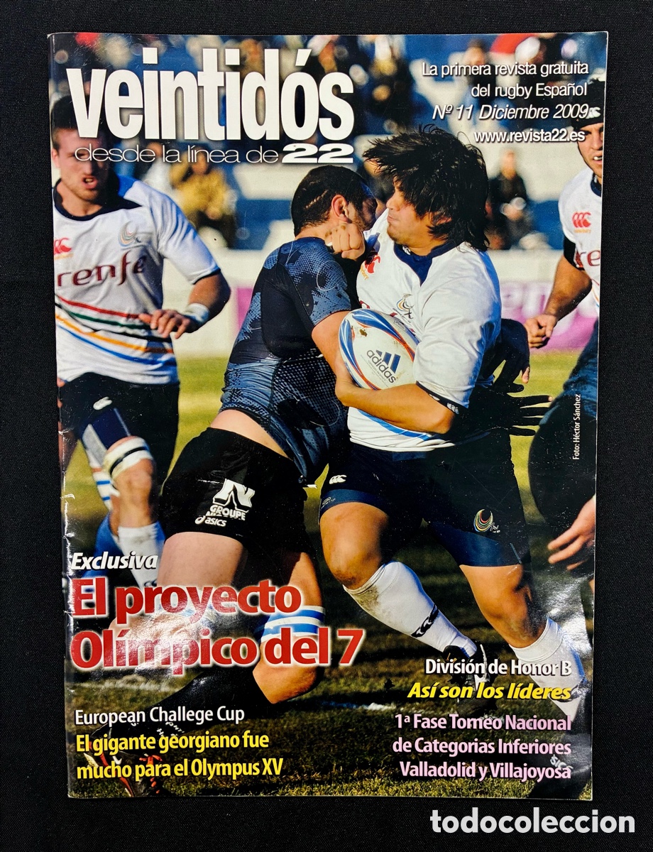 Coleccionismo deportivo: VEINTID&Oacute;S - REVISTA DE RUGBY - N&Uacute;MERO 11 - DICIEMBRE 2009 -
