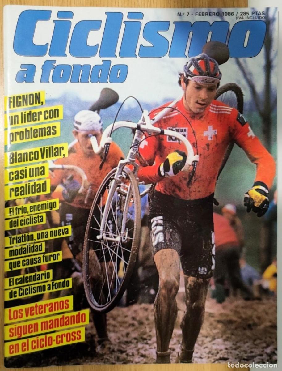 Coleccionismo deportivo: ORIGINAL CICLISMO A FONDO N&ordm; 7 1986 P&Oacute;STER CENTRAL DE BLANCO VILLAR. FIGNON