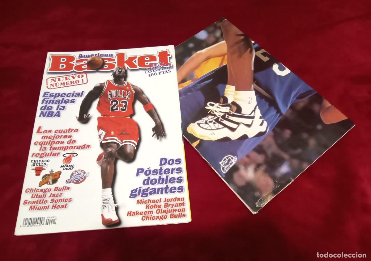 Sports collectibles: REVISTA MAGAZINE NBA AMERICAN BASKET #1 1997 POSTER MICHAEL JORDAN KOBE BRYANT CHICAGO UTAH JAZZ