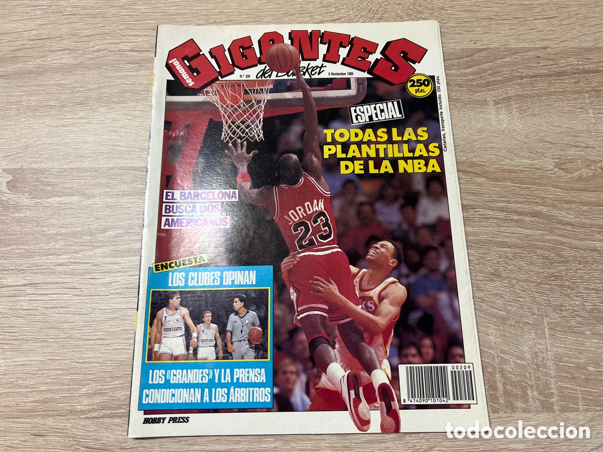 Coleccionismo deportivo: 1989 MICHAEL JORDAN REVISTA GIGANTES N&ordm; 209 ( 6/11/1989)
