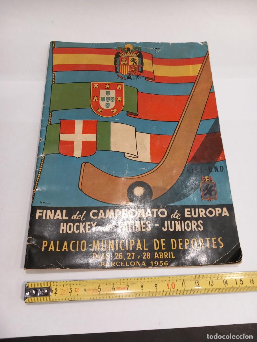 Coleccionismo deportivo: HOCKEY PATINES CAMEPONATO EUROPA 1956 CON PUBLICIDAD COCA COLA - MOBYLETTE - HARLEM G... (G)