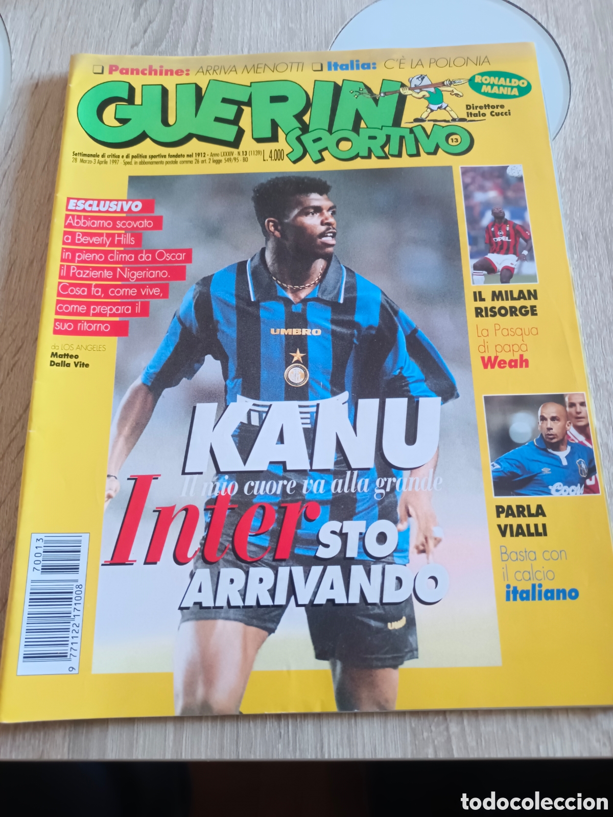 Coleccionismo deportivo: REVISTA FUTBOL ITALIA GUERIN SPORTIVO.N&deg;13. 1997. 100 PAGINAS. EXCELENTE ESTADO