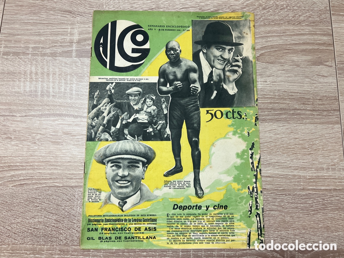 Coleccionismo deportivo: 1933 JACK JOHNSON JACK DEMPSEY JOHNNY WEISMULLER