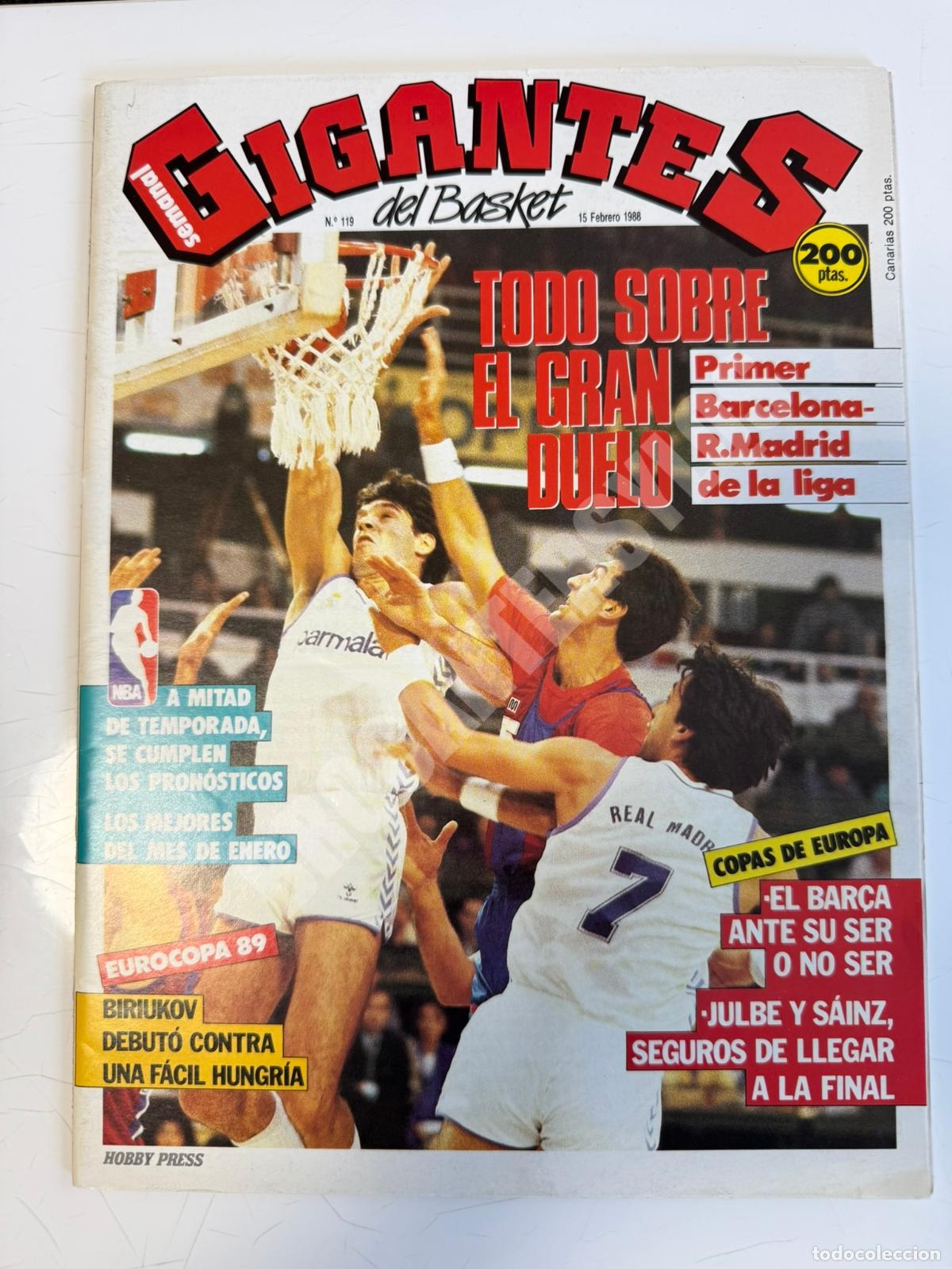 Collezionismo sportivo: GIGANTES DEL BASKET N.&ordm; 119 (1988) &ndash; P&oacute;ster de Brad Daugherty incluido