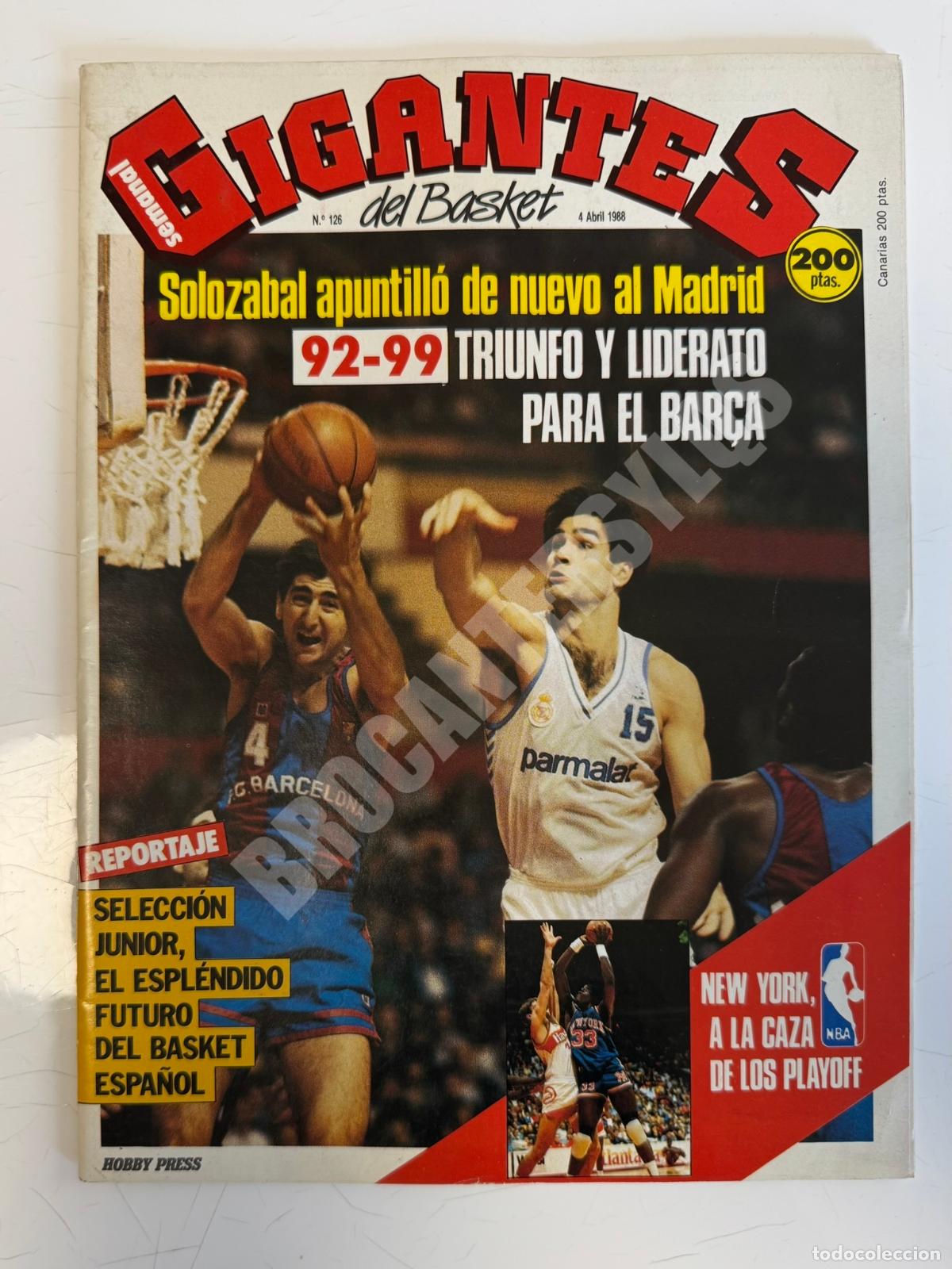 Coleccionismo deportivo: GIGANTES DEL BASKET N.&ordm; 126 (1988) &ndash; P&oacute;ster de Mychal Thompson incluido