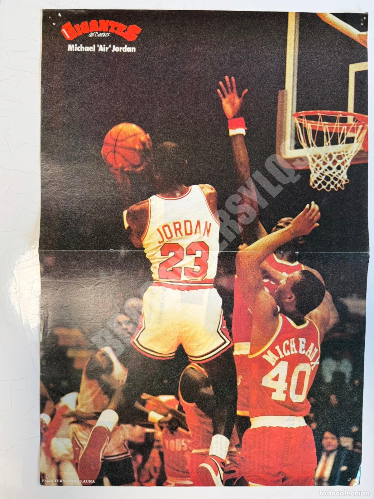 Coleccionismo deportivo: P&Oacute;STER MICHAEL &ldquo;AIR&rdquo; JORDAN &ndash; GIGANTES DEL BASKET