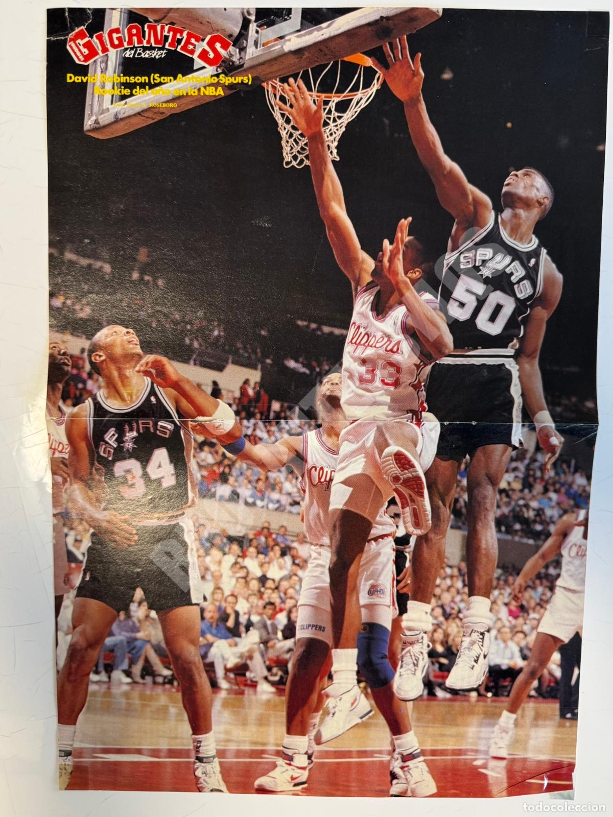 Sports collectibles: P&Oacute;STER DAVID ROBINSON &ndash; GIGANTES DEL BASKET