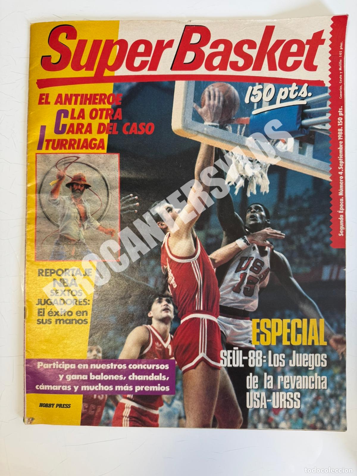 Sports collectibles: SUPER BASKET &ndash; SEGUNDA &Eacute;POCA &ndash; N.&ordm; 4 (1988) &ndash; P&oacute;ster de Aito incluido