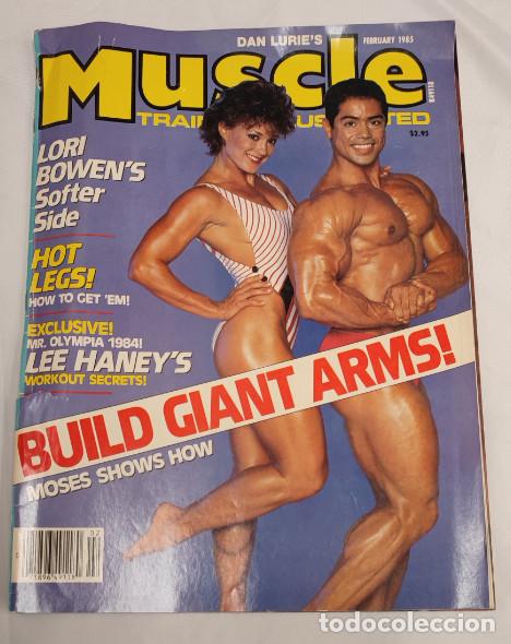 Coleccionismo deportivo: MAGAZINE MUSCLE FEBRUARY 1985, REVISTA DE CULTURISMO CON POSTER, LEE HANEY'S