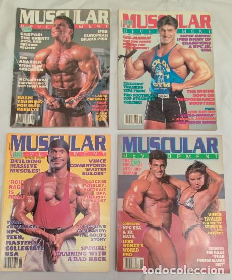 Collezionismo sportivo: 4 MAGAZINES MUSCULAR 1989, REVISTAS DE CULTURISMO