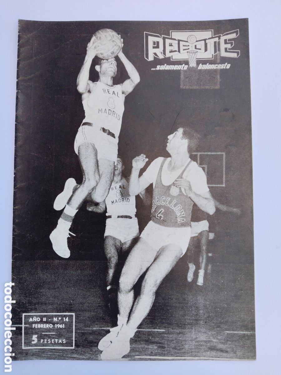 Collezionismo sportivo: ANTIGUA Y PRECIOSA E INTERESANTISIMA REVISTA REBOTE N&deg; 14 de 1961 - SOLAMENTE BALONCESTO - CON MULTI