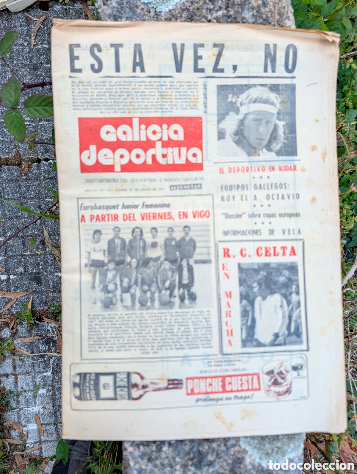 Coleccionismo deportivo: : Revista GALICIA DEPORTIVA 1975 - Copa Davis: Espa&ntilde;a vs Suecia (Borg) - Eurobasket Femenino Vigo