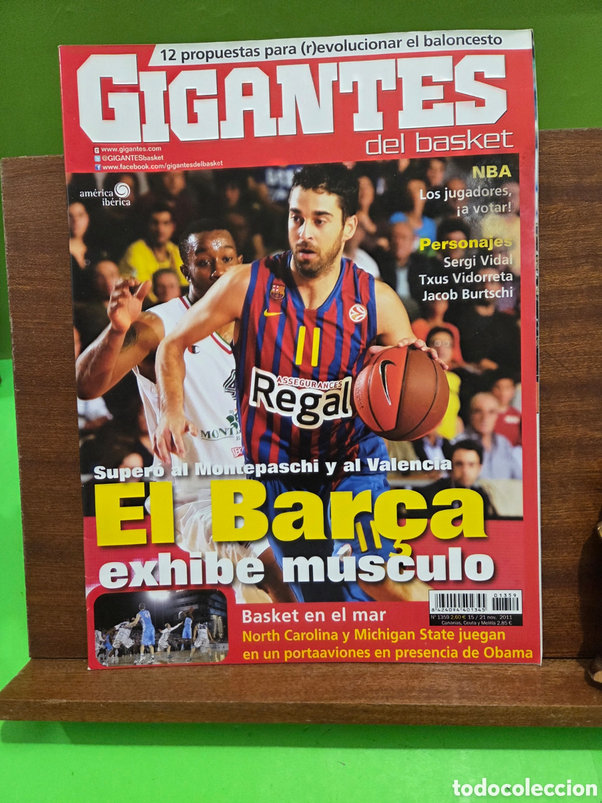 Sports collectibles: &rdquo;&rdquo;REVISTA GIGANTES DEL BASKET&rdquo;&rdquo;..N&deg;1359..2011..&rdquo;&rdquo;POSTERS DE BO McALEBB Y JORDAN FARMAR&rdquo;&rdquo;...