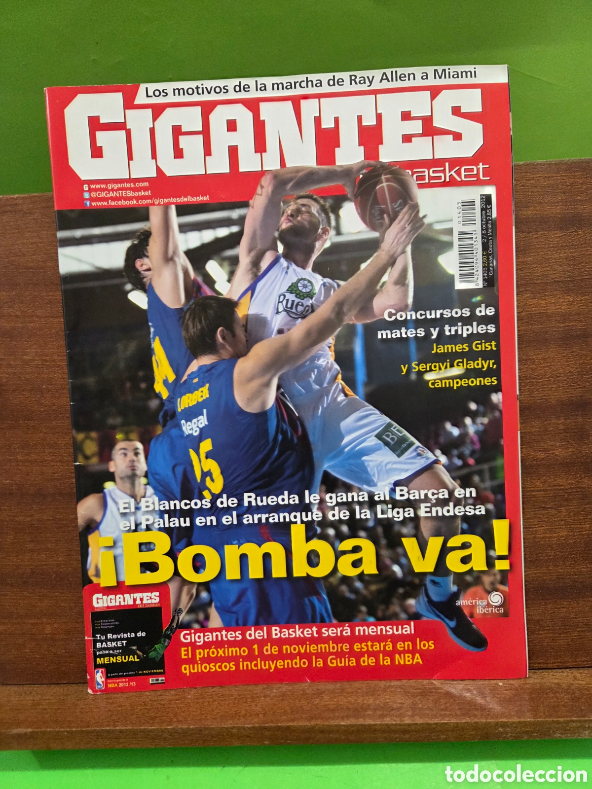 Sammelleidenschaft Sport: &rdquo;&rdquo;REVISTA GIGANTES DEL BASKET&rdquo;&rdquo;..N&deg;1405..2012...&rdquo;&rdquo;POSTERS DE JAMES GIST Y TOMAS SATORANSKY&rdquo;&rdquo;...