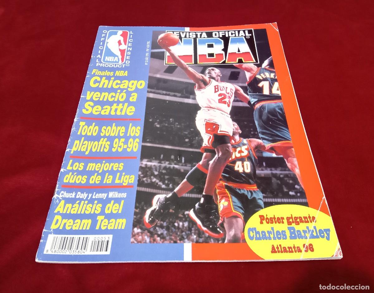 Coleccionismo deportivo: REVISTA OFICIAL NBA #52 1996 BALONCESTO NO POSTER FINALES BULLS SONICS MICHAEL JORDAN VS KEMP