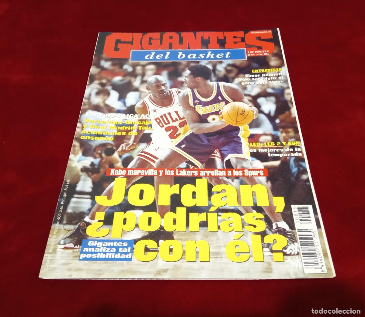 Coleccionismo deportivo: REVISTA GIGANTES DEL BASKET ACB NBA #813 2001 MICHAEL JORDAN VS KOBE BRYANT CHICAGO BULLS LAKERS
