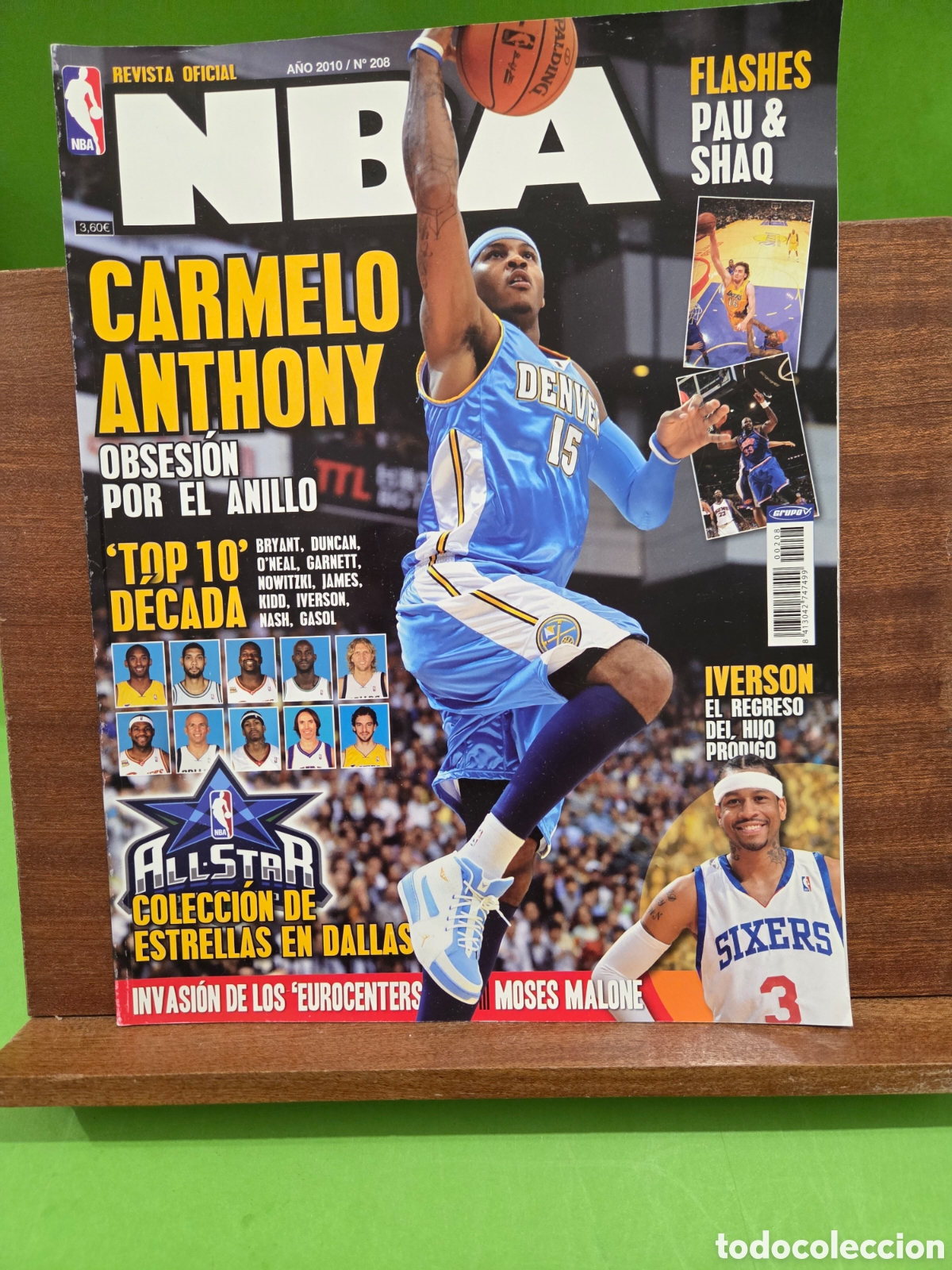 Collectionnisme sportif: REVISTA OFICIAL...&rdquo;&rdquo;NBA&rdquo;&rdquo;...A&Ntilde;O 2010..N&deg;208..CON LOS POSTERS DE &rdquo;&rdquo;PAU GASOL Y SHAQUILLE O'NEAL&rdquo;&rdquo;...