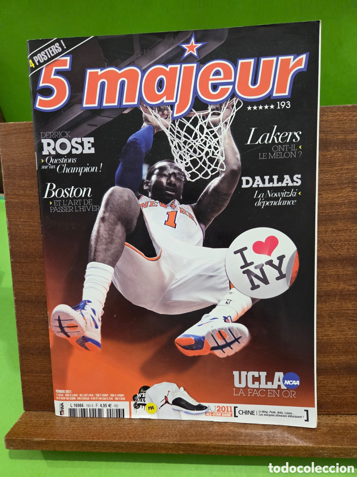 Coleccionismo deportivo: REVISTA FRANCESA DE BALONCESTO...&rdquo;&rdquo;5 MAJEUR&rdquo;&rdquo;...FEVRIER 2011...CON 4 POSTERS....