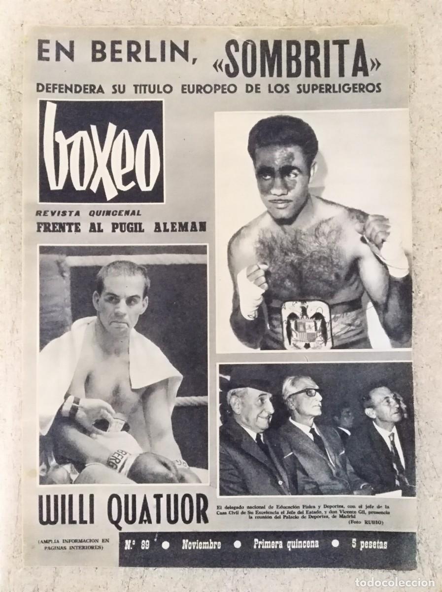 Coleccionismo deportivo: Revista Boxeo 89.Noviembre 1965