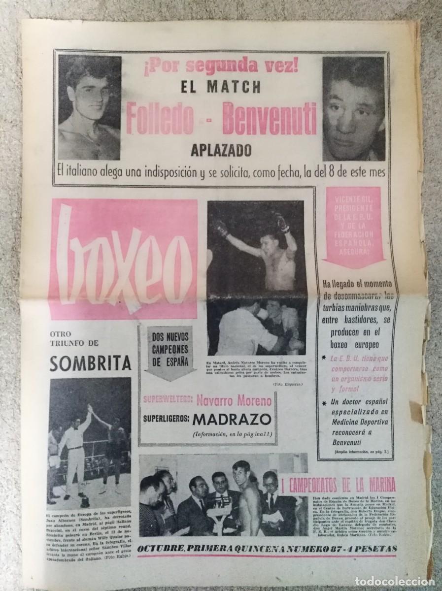 Coleccionismo deportivo: Revista Boxeo 87.Octubre 1965
