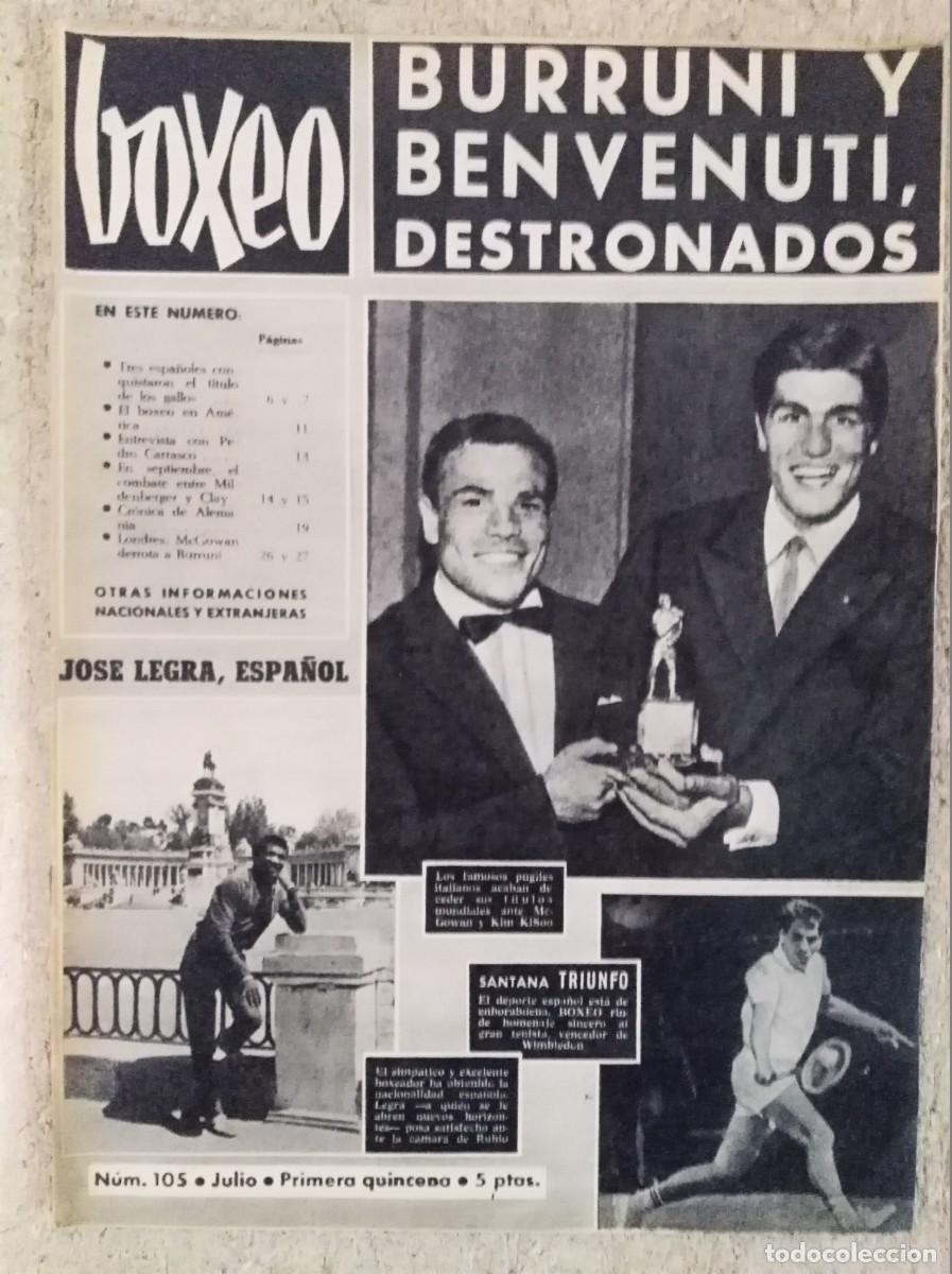 Coleccionismo deportivo: Revista Boxeo 105.Julio 1966