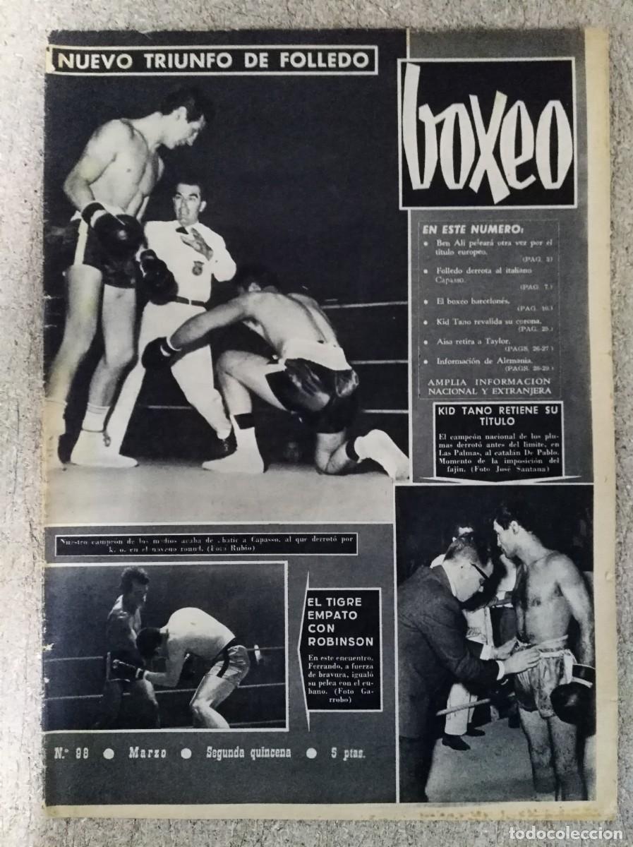 Coleccionismo deportivo: Revista Boxeo 98.Marzo 1966