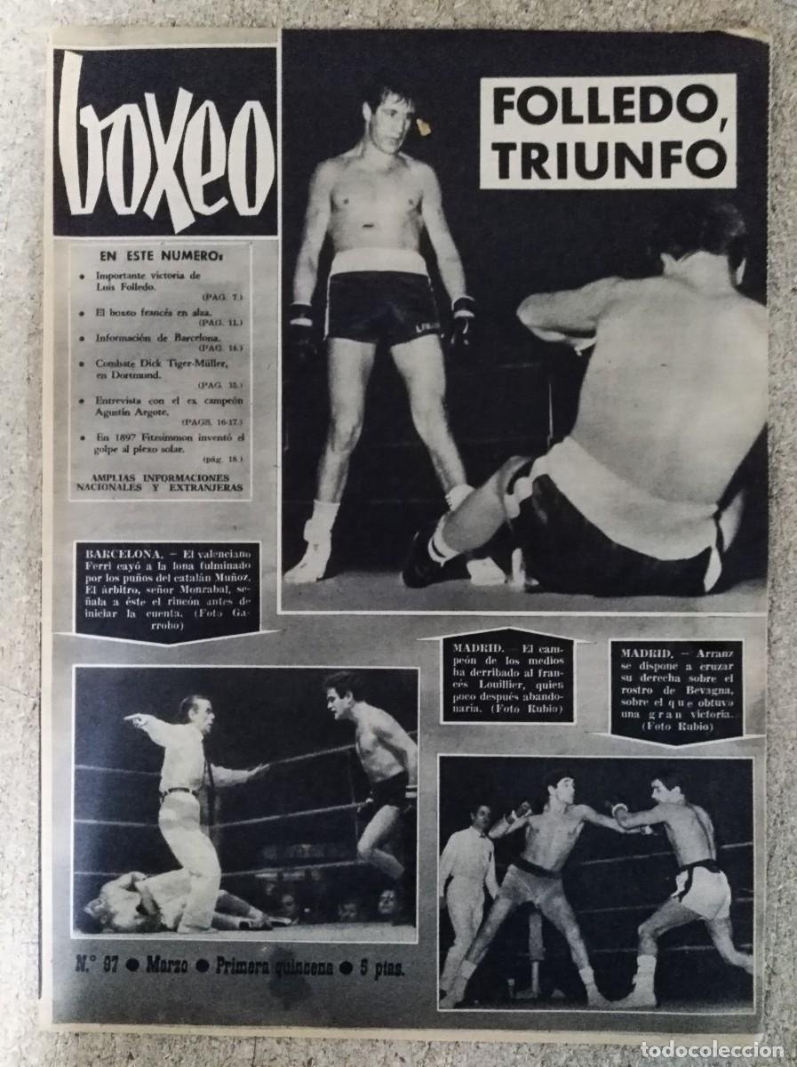Coleccionismo deportivo: Revista Boxeo 97.Marzo 1966