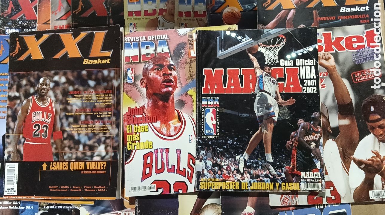 Sports collectibles: LOTE REVISTAS NBA DE HACE 25 A&Ntilde;OS APROX.