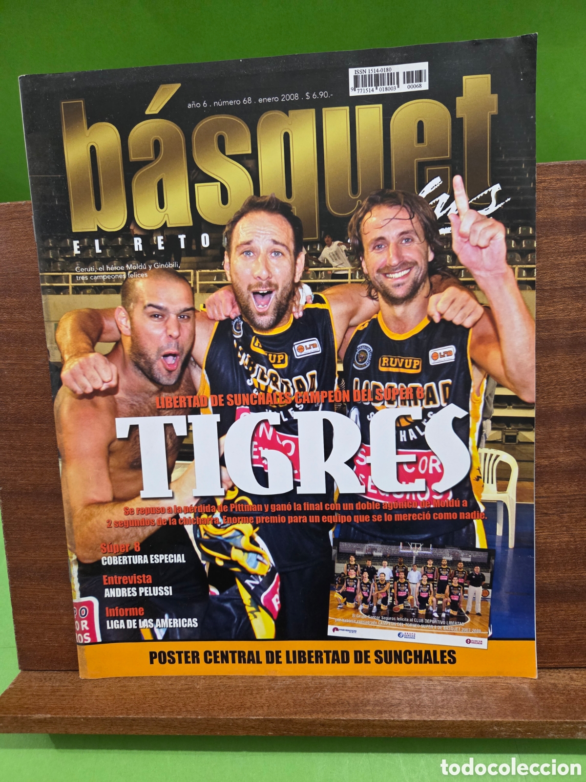 Sammelleidenschaft Sport: REVISTA ARGENTINA DE BALONCESTO...&rdquo;&rdquo;B&Aacute;SKET PLUS&rdquo;&rdquo;...N&deg; 68...A&Ntilde;O 6...ENERO DE 2008...CON POSTER...