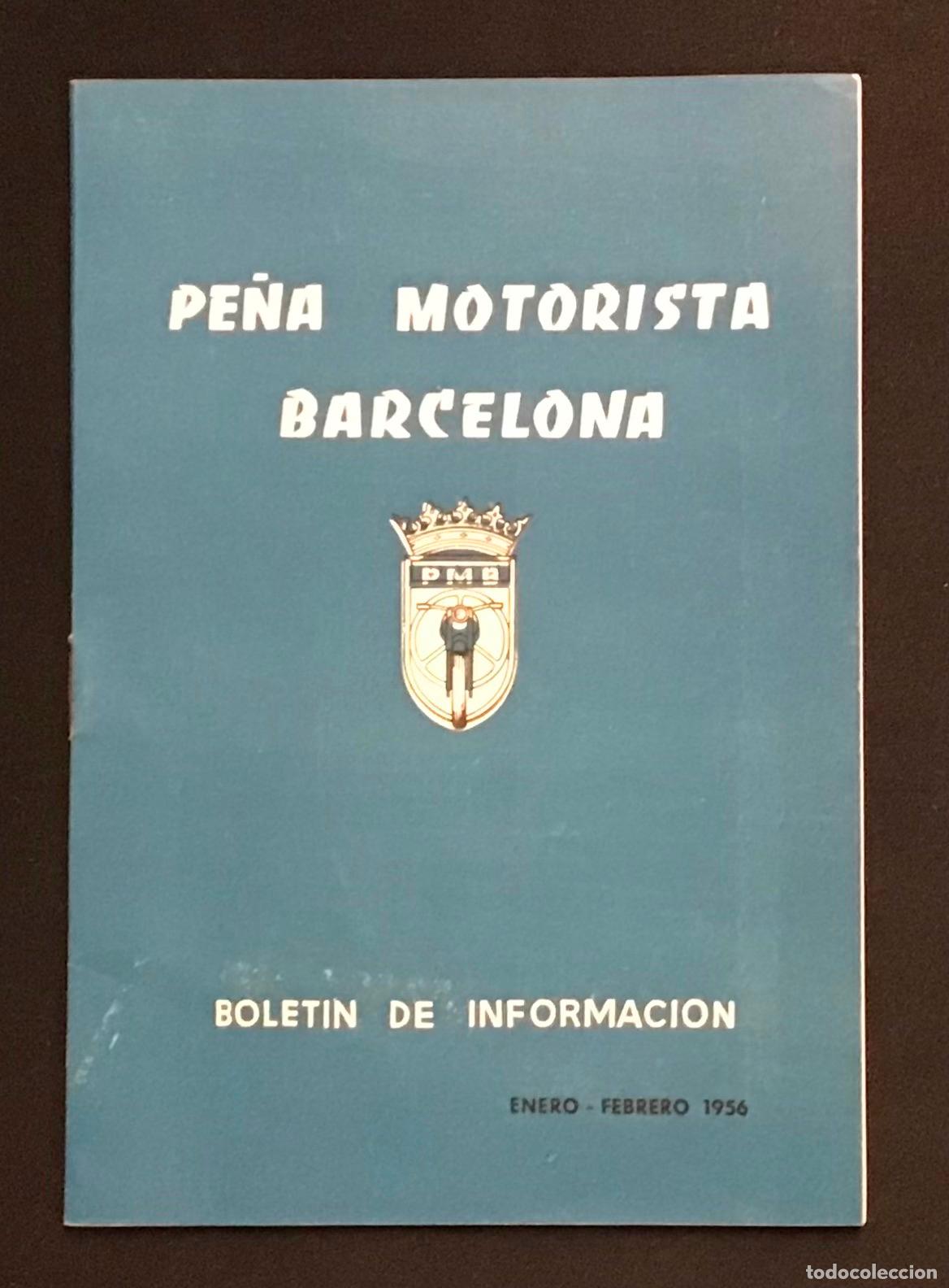 Sammelleidenschaft Sport: PE&Ntilde;A MOTORISTA BARCELONA. BOET&Iacute;N DE INFORMACI&Oacute;N. A&Ntilde;O III, N.&ordm; 8.ENERO-FEBRERO 1956.