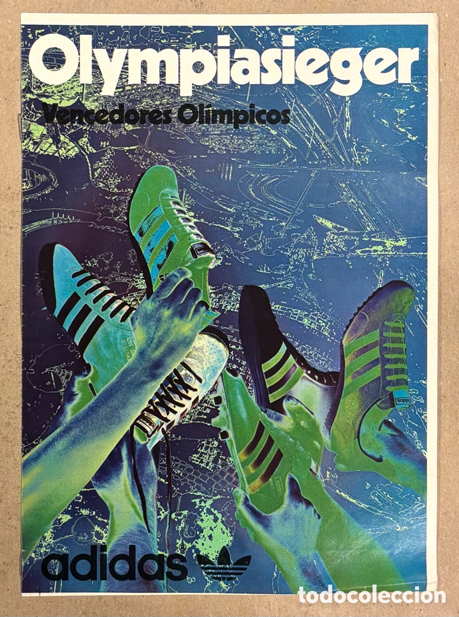 Sports collectibles: ADIDAS &ldquo;OLYMPIASIEGER - VENCEDORES OL&Iacute;MPICOS&rdquo;. REVISTA PROMOCIONAL POST JJ.OO. M&Uacute;NICH 1972.