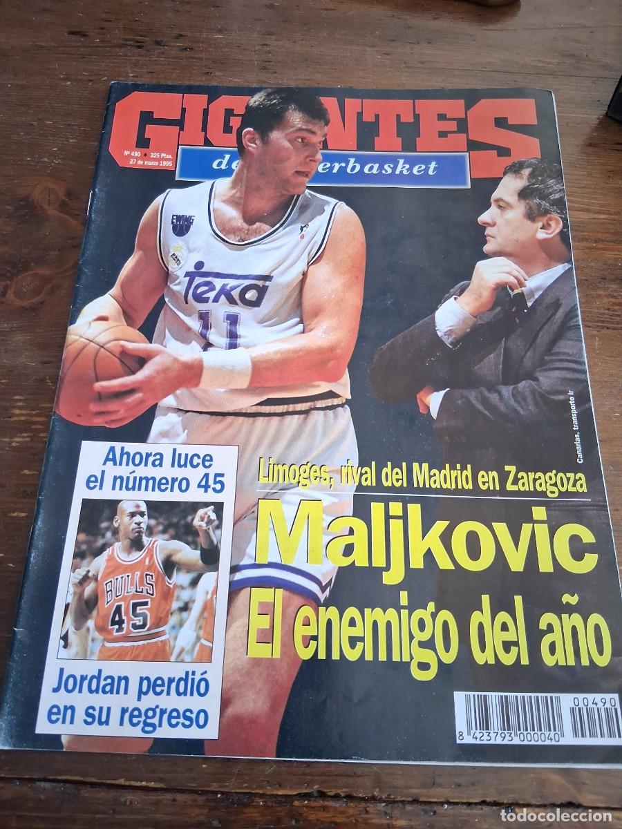 Coleccionismo deportivo: Revista GIGANTES DEL BASKET a&ntilde;o 1995 490 Michael Jordan Costa naranja