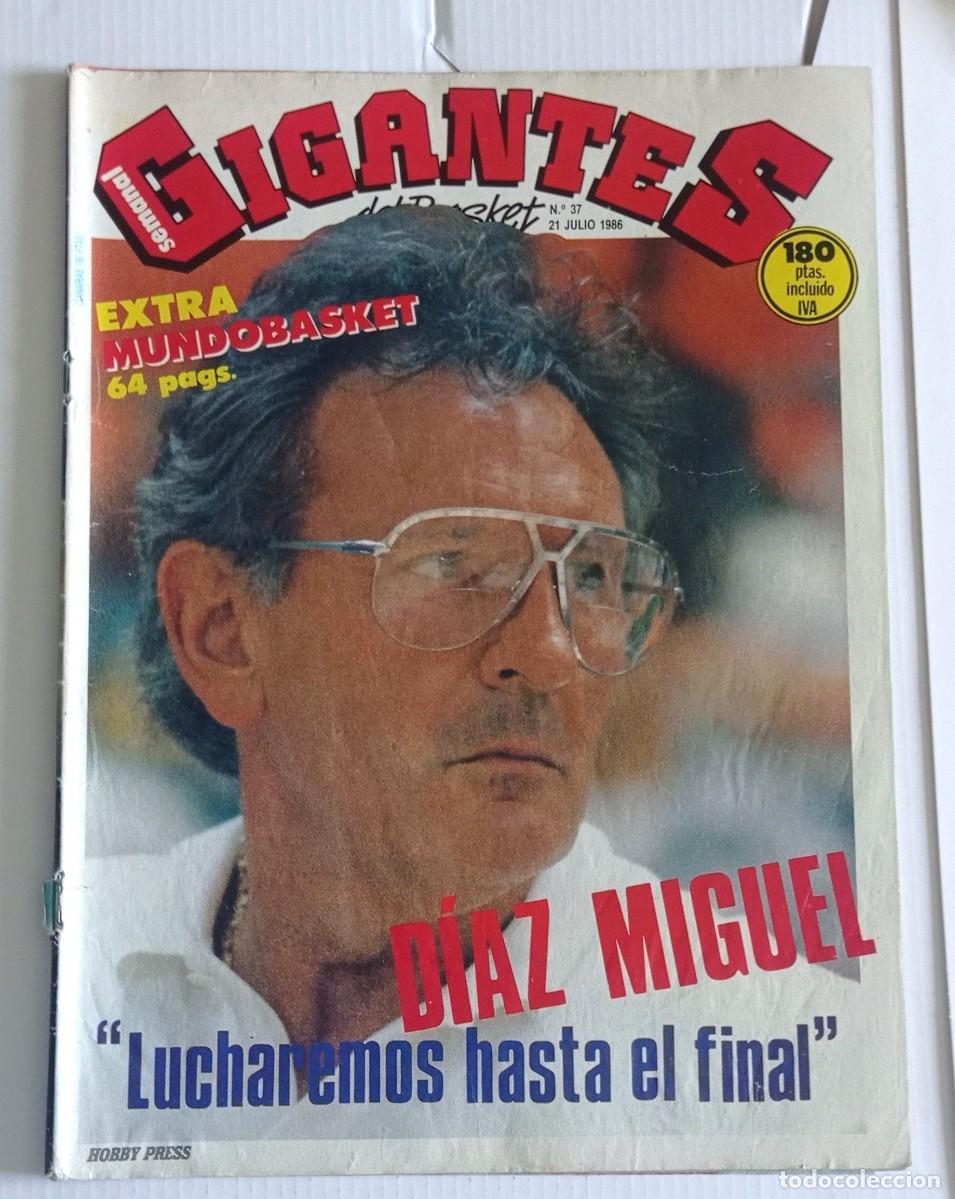 Sports collectibles: revista GIGANTES del BASKET n&ordm; 37 del a&ntilde;o 1986