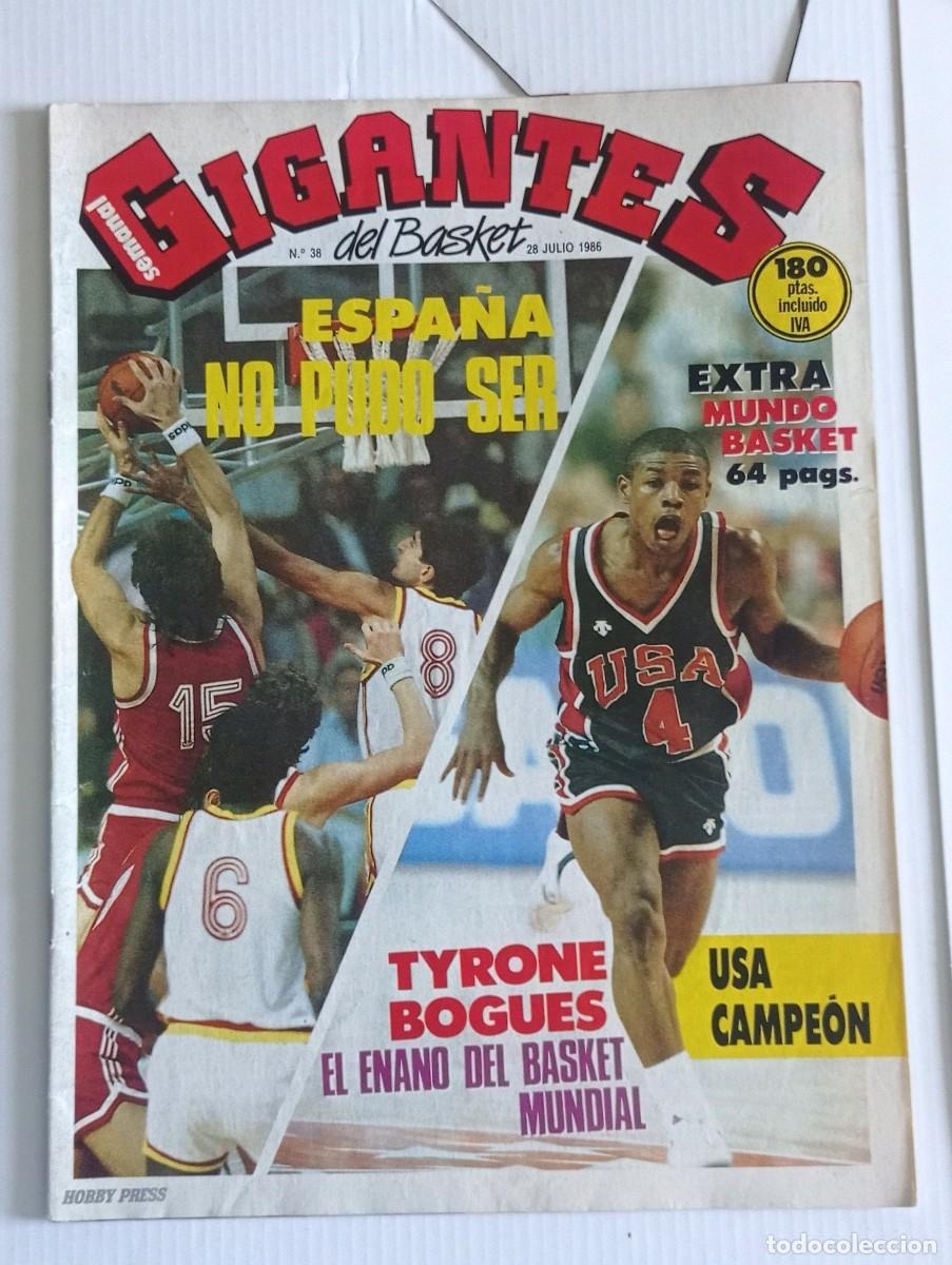 Sports collectibles: revista GIGANTES del BASKET n&ordm; 38 del a&ntilde;o 1986