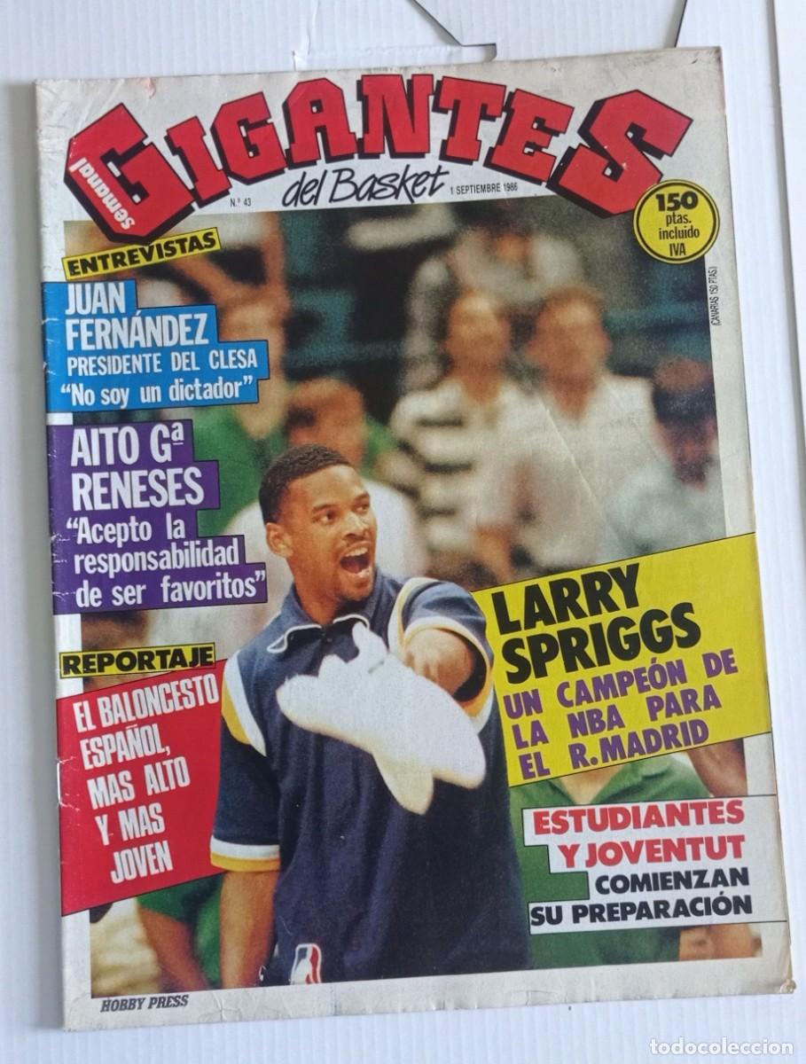 Sports collectibles: revista GIGANTES del BASKET n&ordm; 43 del a&ntilde;o 1986