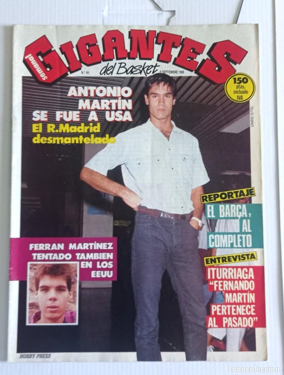 Sports collectibles: revista GIGANTES del BASKET n&ordm; 44 del a&ntilde;o 1986