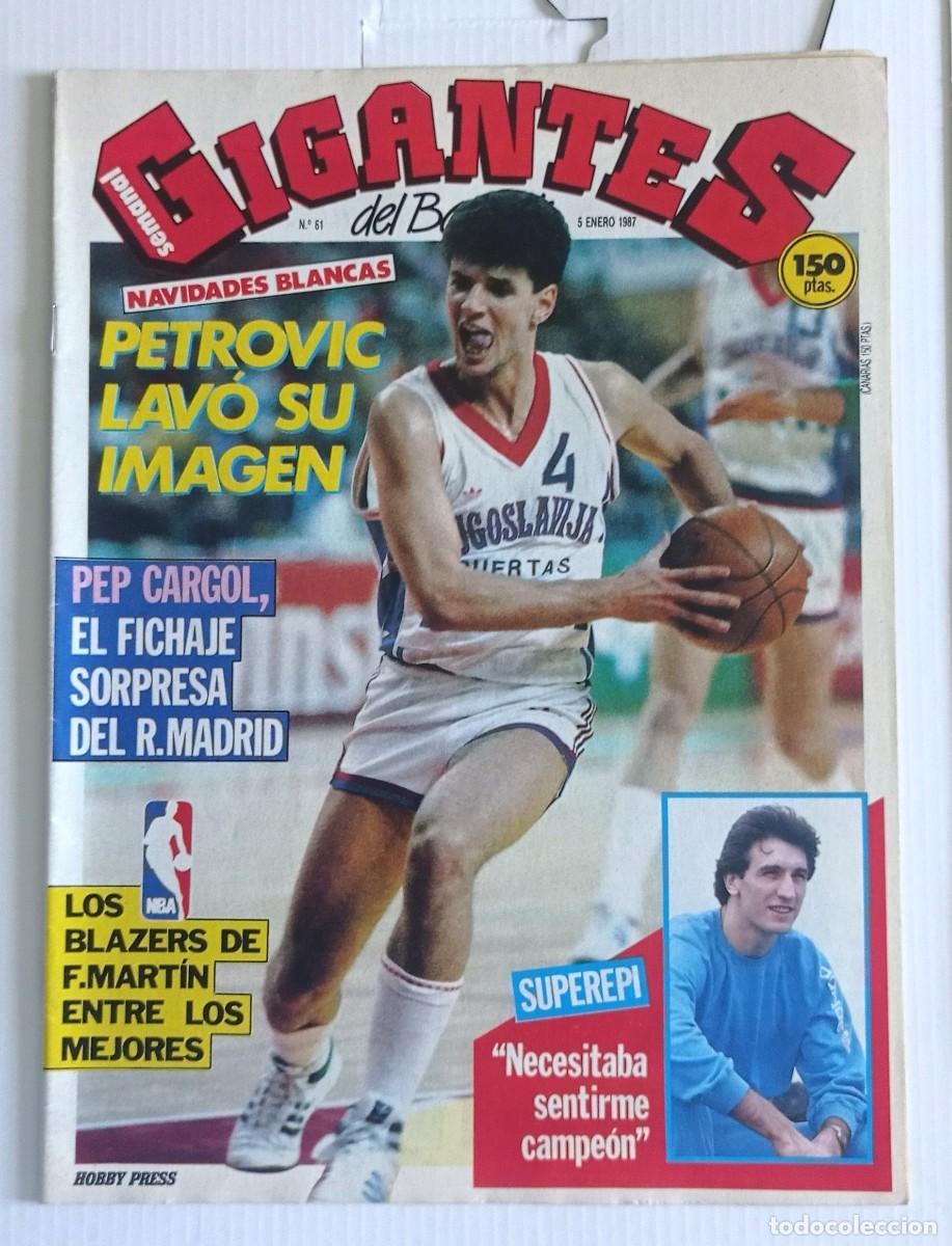 Sports collectibles: revista GIGANTES del BASKET n&ordm; 61 del a&ntilde;o 1987