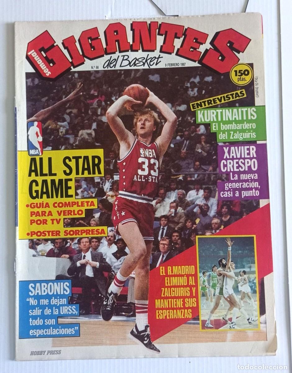 Collectionnisme sportif: revista GIGANTES del BASKET n&ordm; 66 del a&ntilde;o 1987