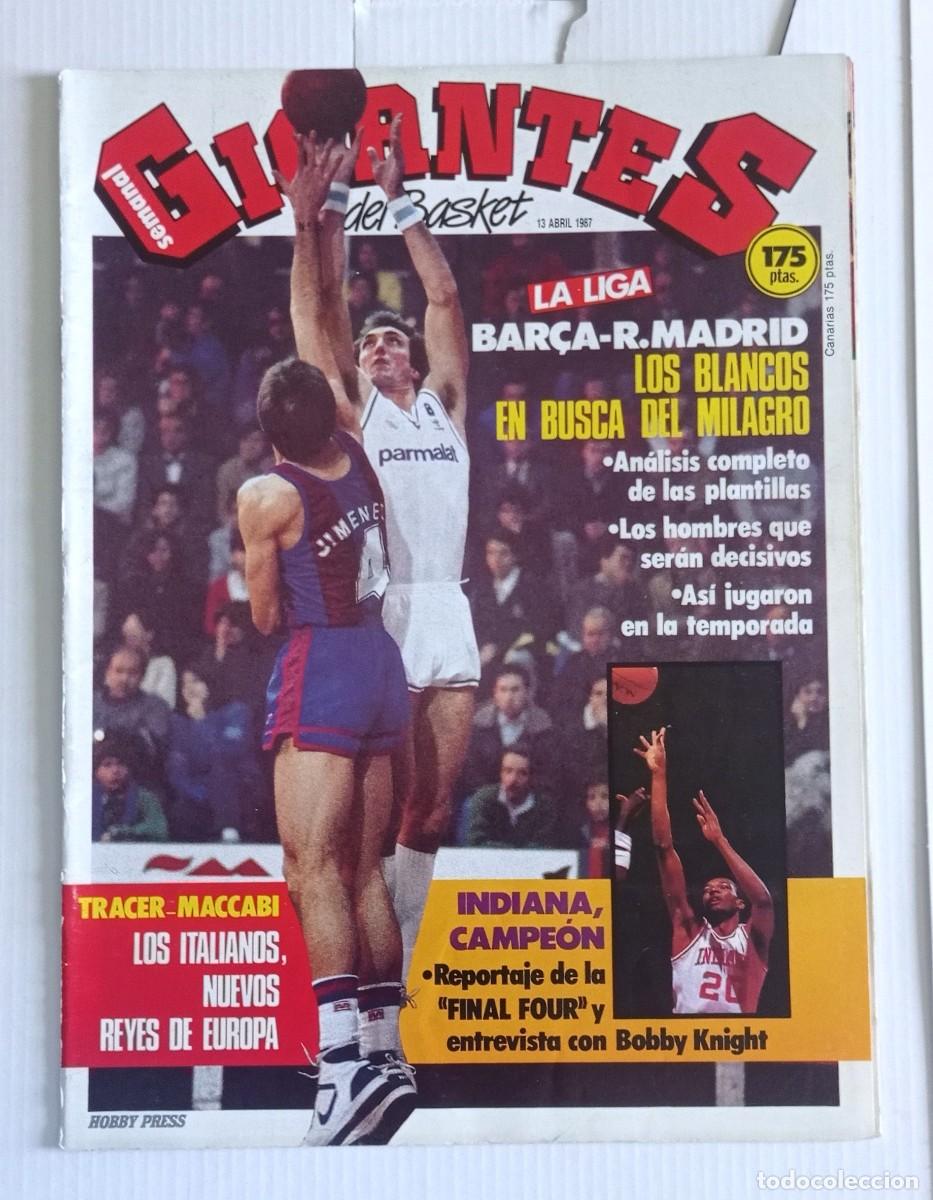 Collezionismo sportivo: revista GIGANTES del BASKET n&ordm; 75 del a&ntilde;o 1987