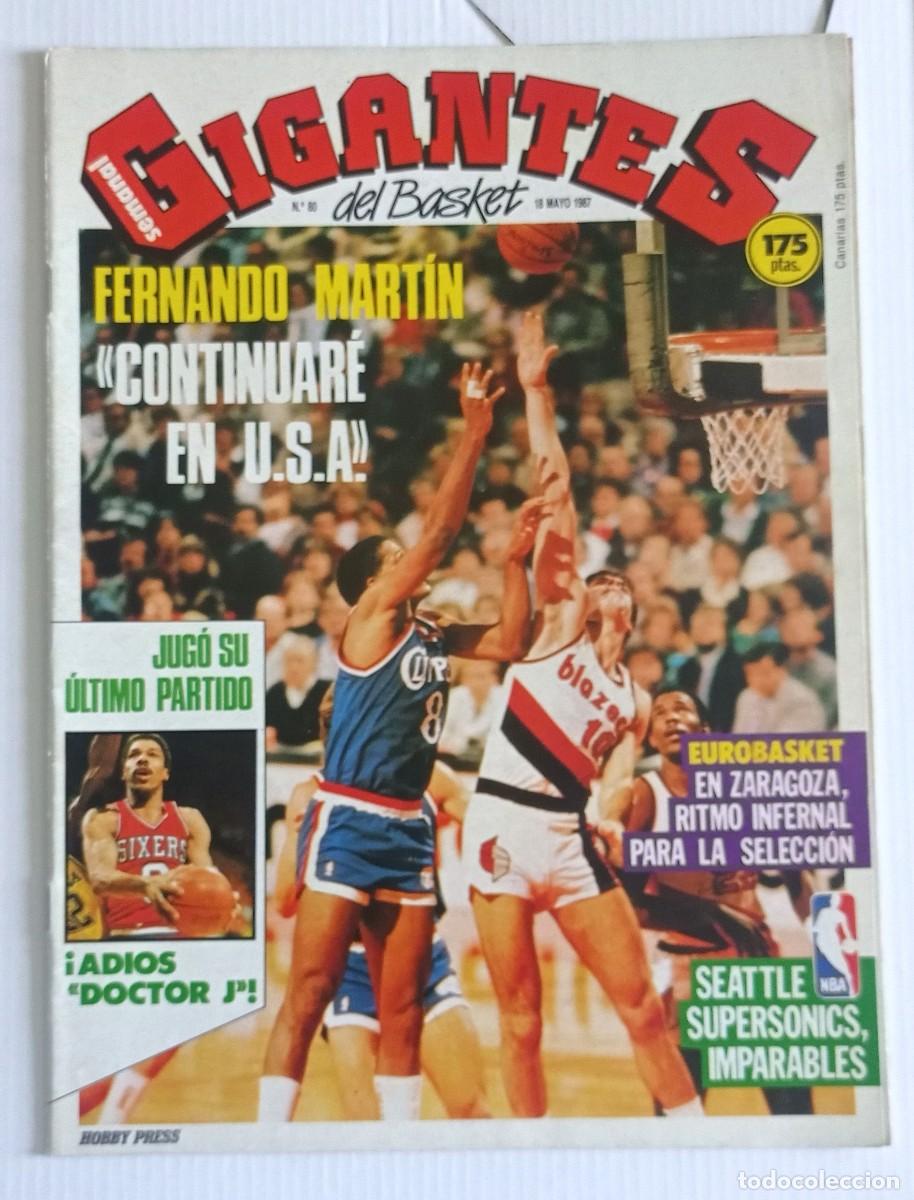 Sports collectibles: revista GIGANTES del BASKET n&ordm; 80 del a&ntilde;o 1987