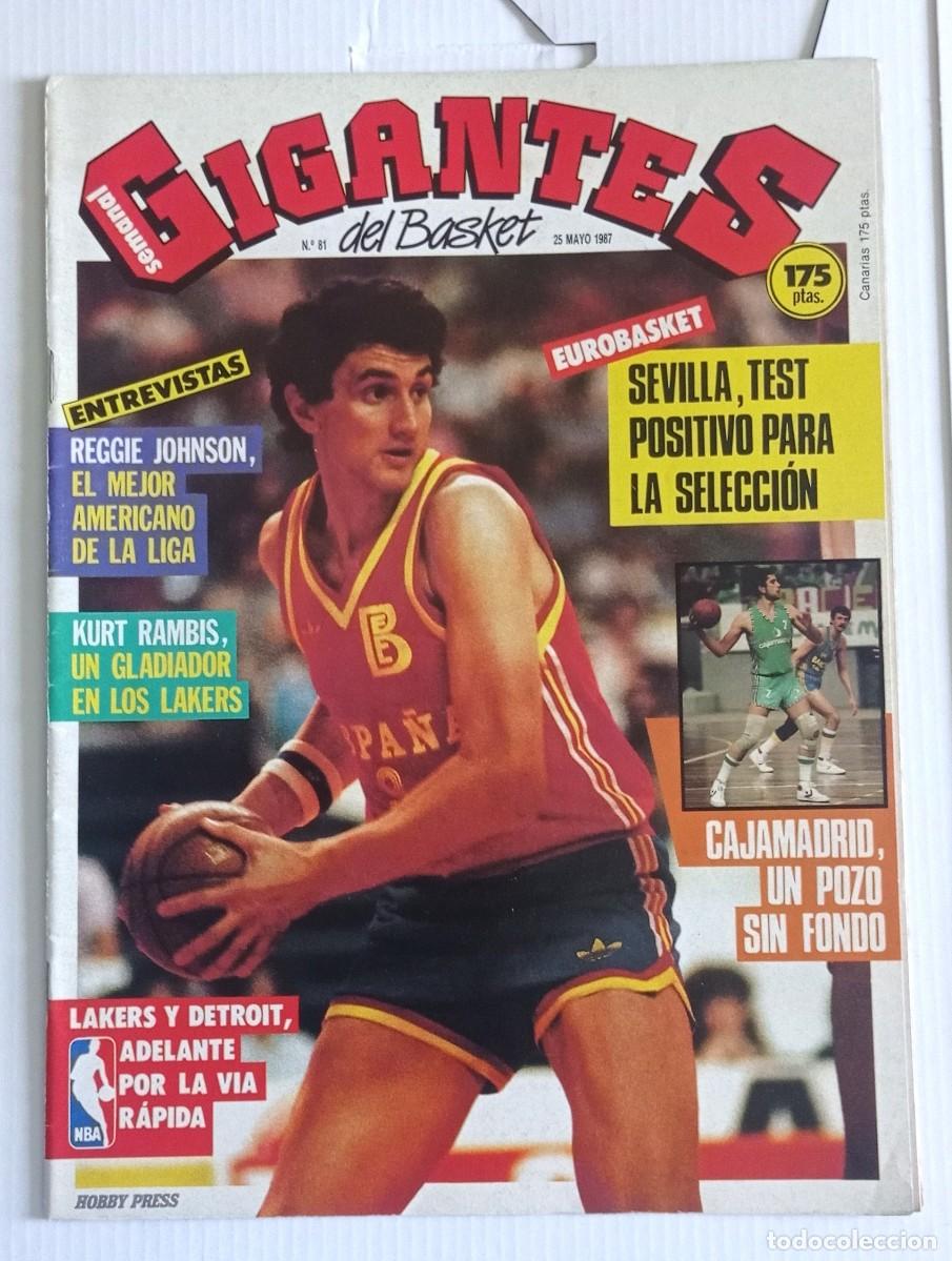 Sports collectibles: revista GIGANTES del BASKET n&ordm; 81 del a&ntilde;o 1987