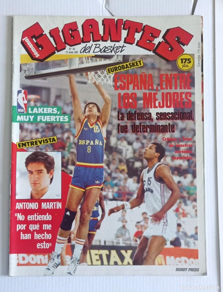 Coleccionismo deportivo: revista GIGANTES del BASKET n&ordm; 84 del a&ntilde;o 1987