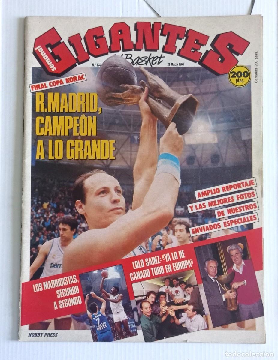 Sammelleidenschaft Sport: revista GIGANTES del BASKET n&ordm; 124 del a&ntilde;o 1988