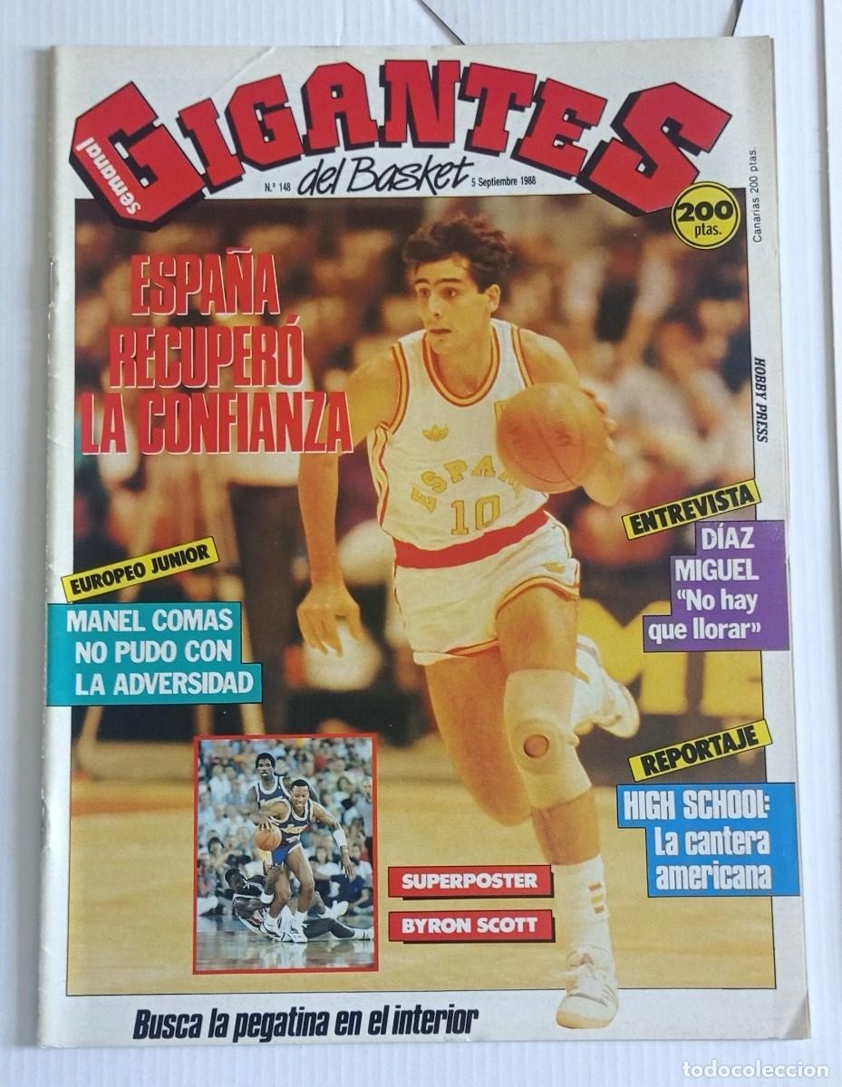 Sammelleidenschaft Sport: revista GIGANTES del BASKET n&ordm; 148 del a&ntilde;o 1988